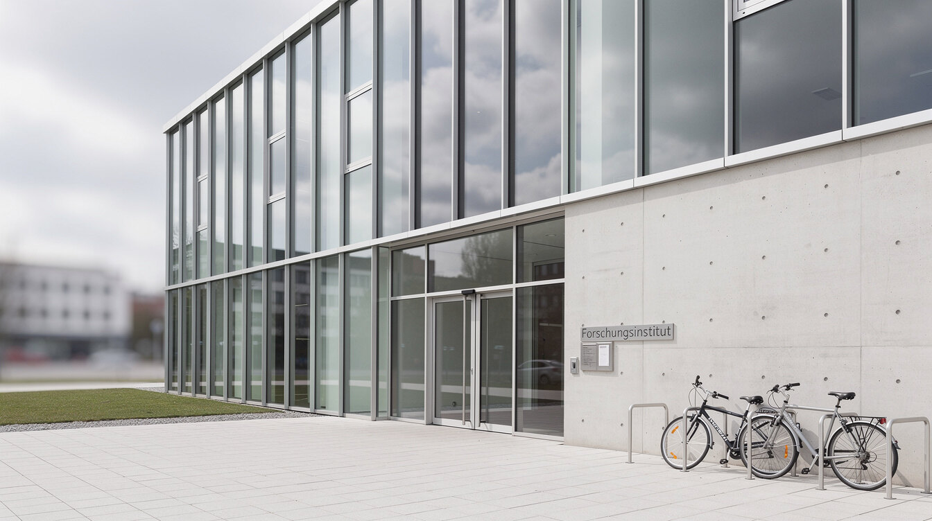 Modern research institute building exterior in Germany